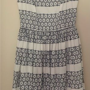 Brooks Brothers “Red Fleece” Floral White/Navy Eyelet Dress. NWOT never worn.